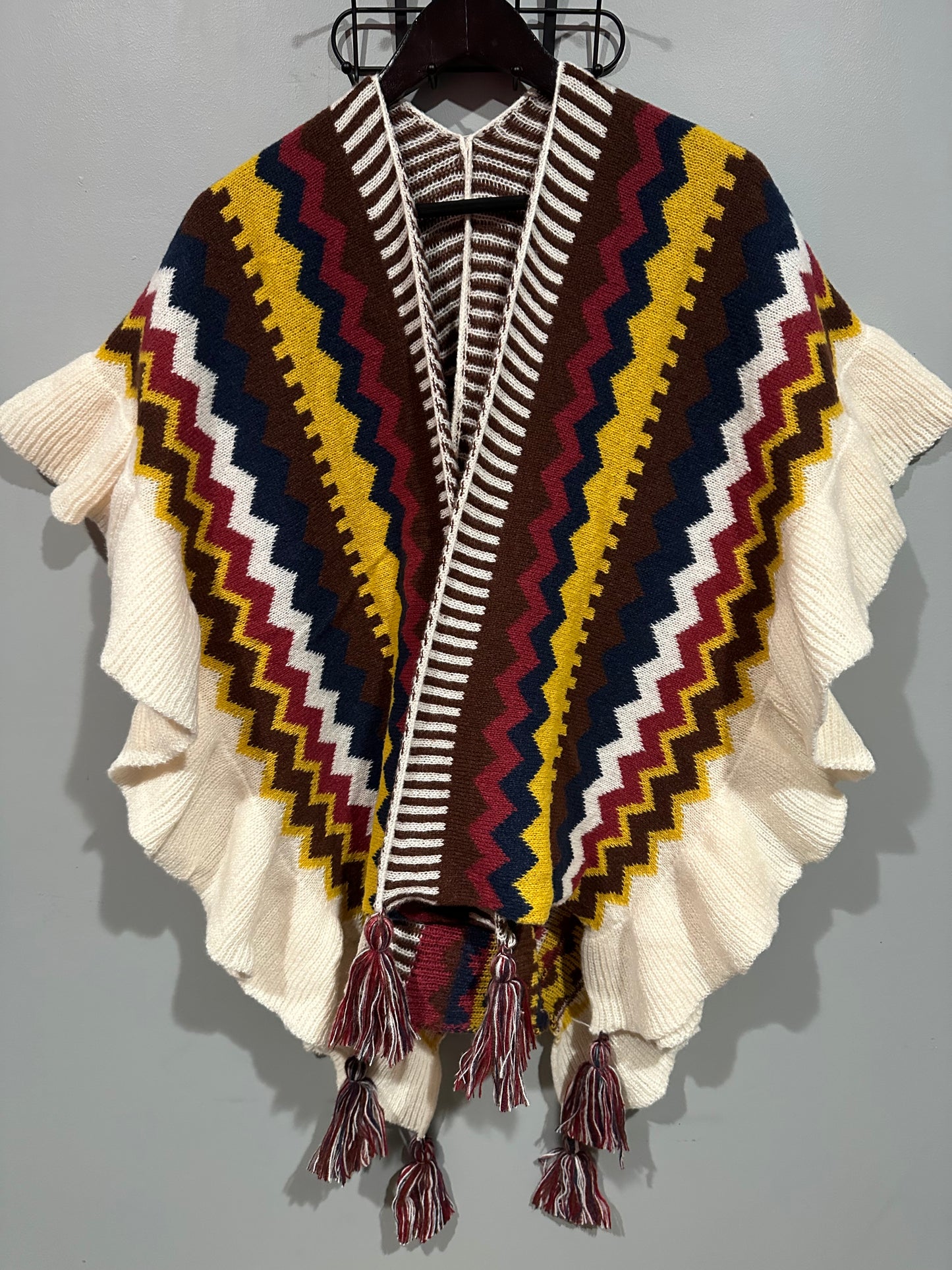 Multi Color Sweater Kimono