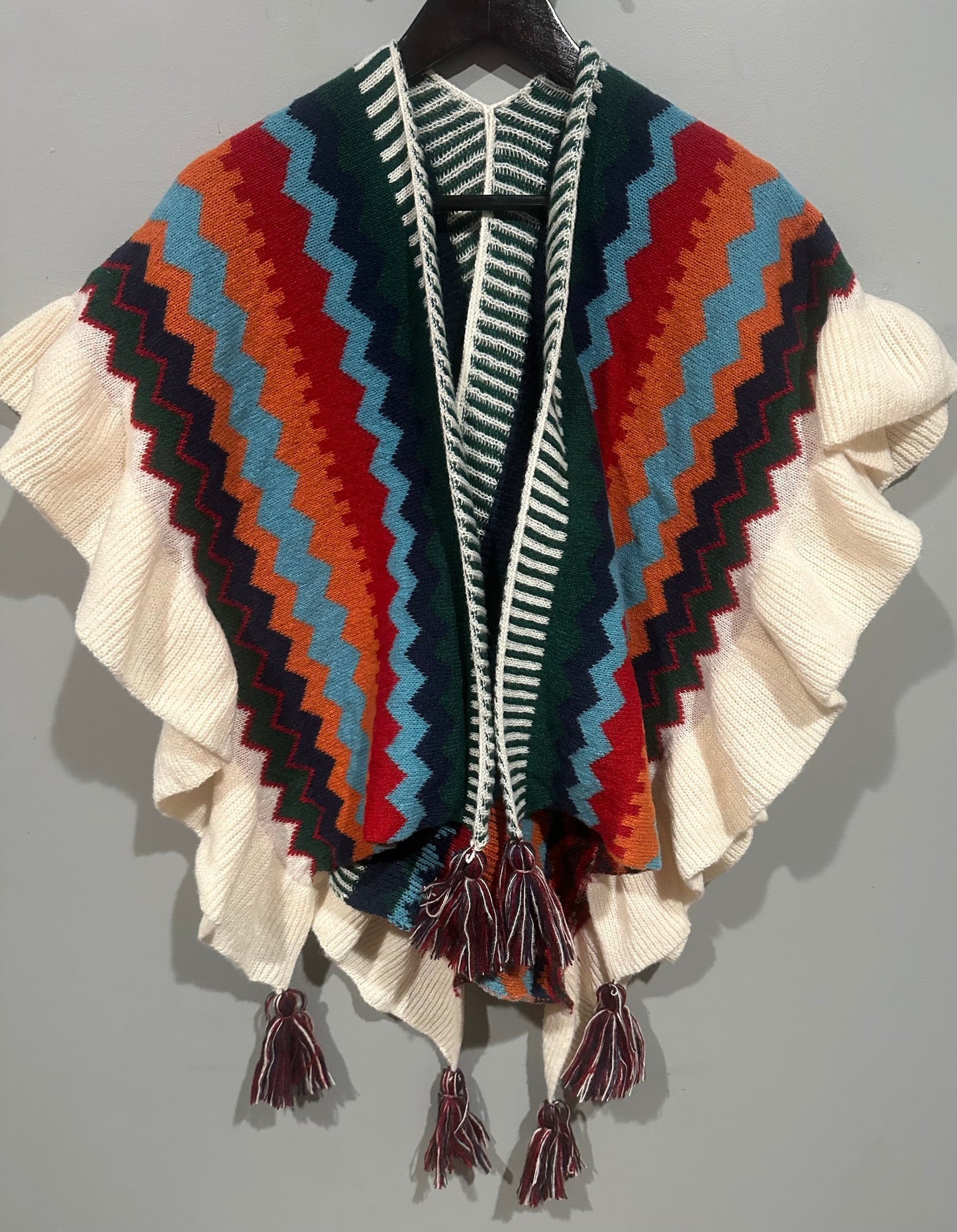 Multi Color Sweater Kimono