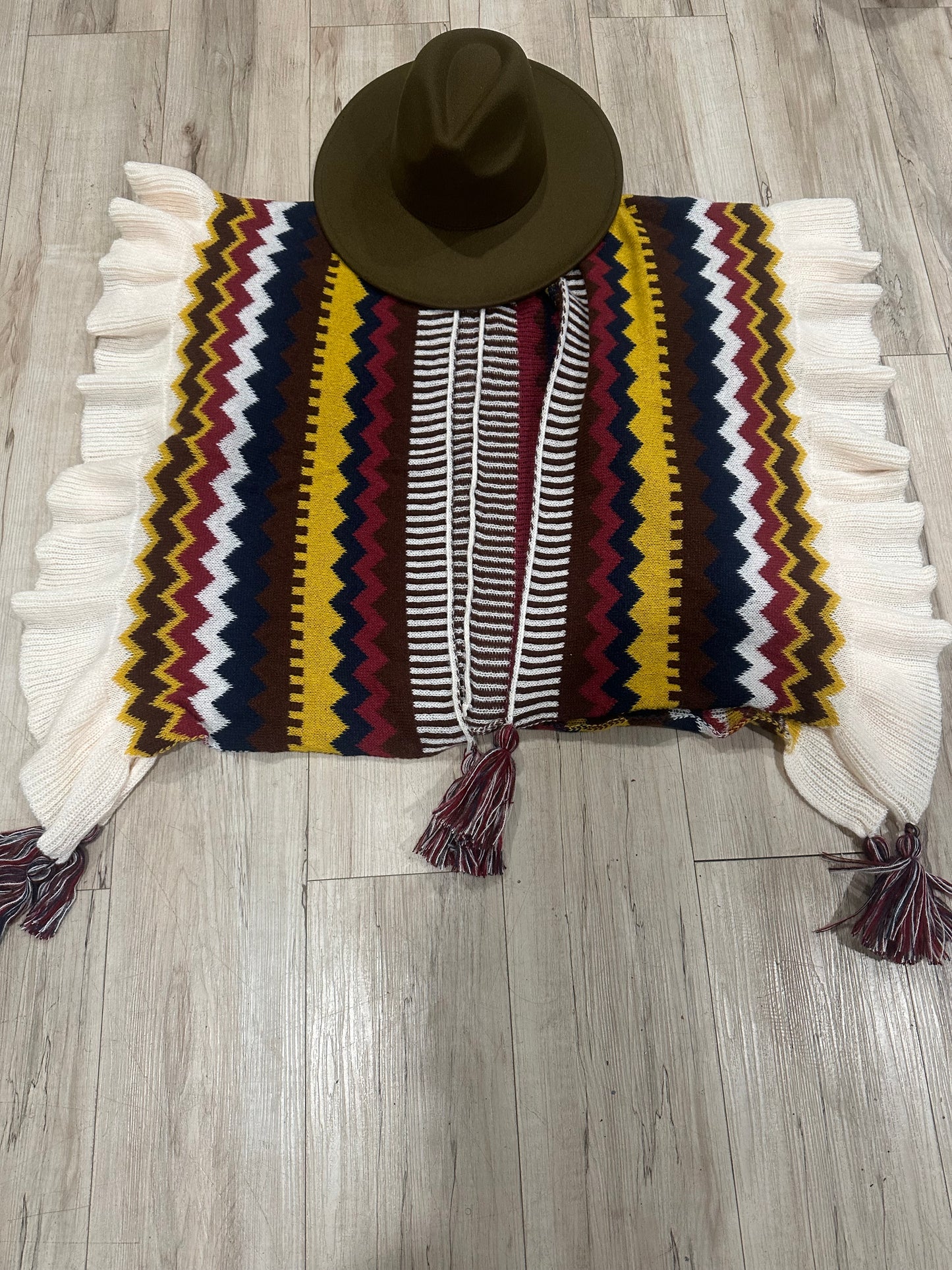 Multi Color Sweater Kimono