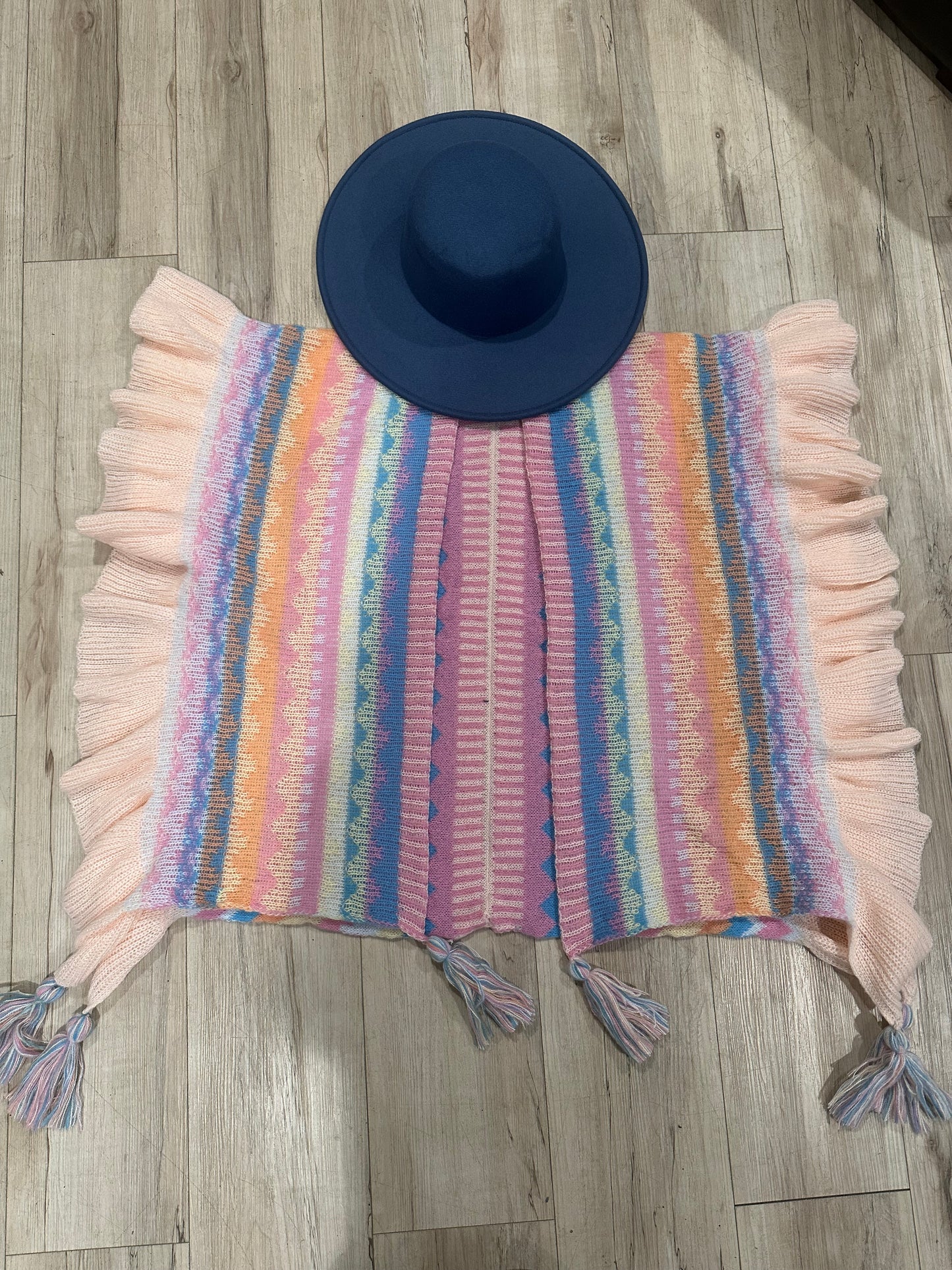 Multi Color Sweater Kimono