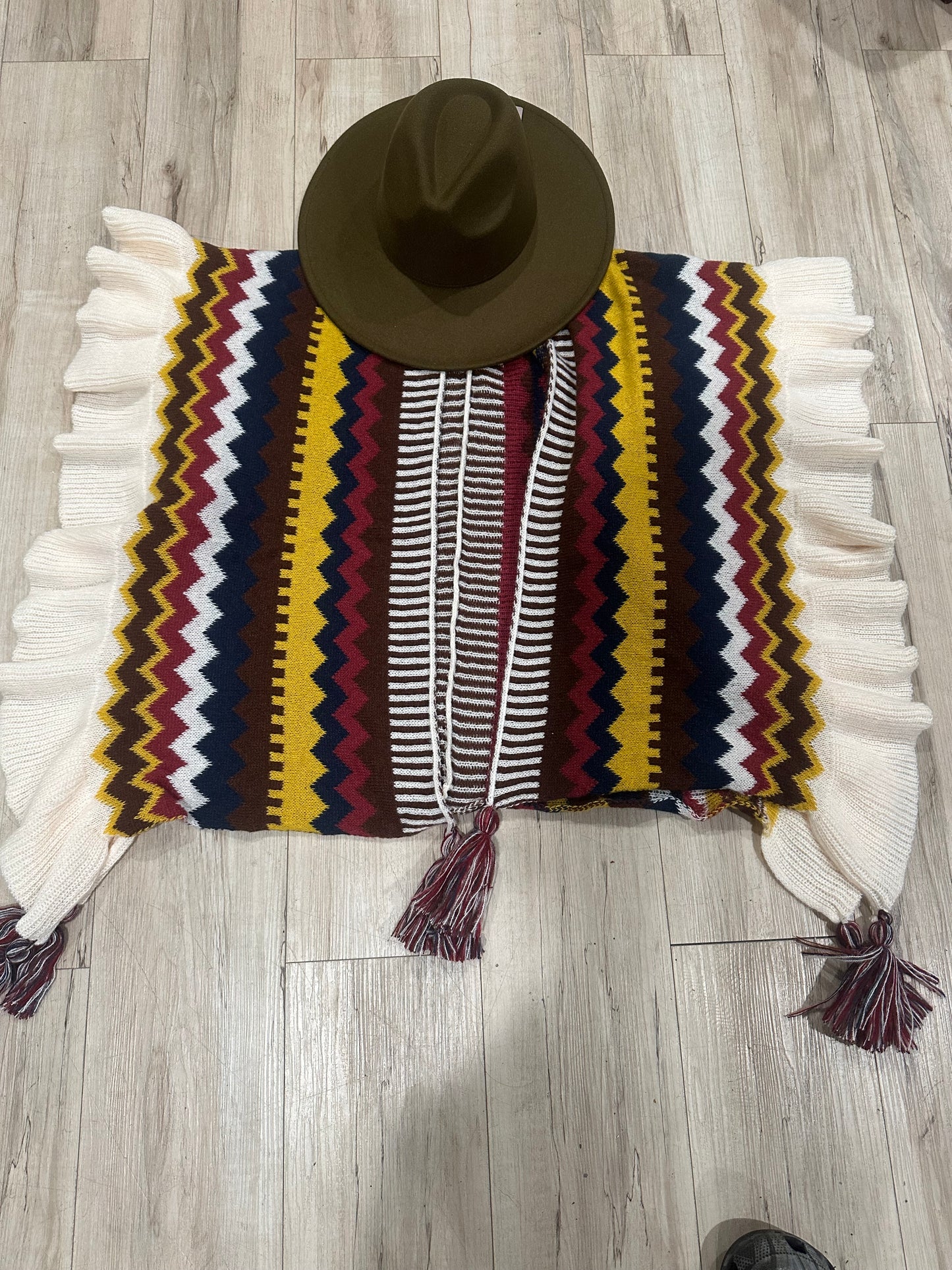 Multi Color Sweater Kimono