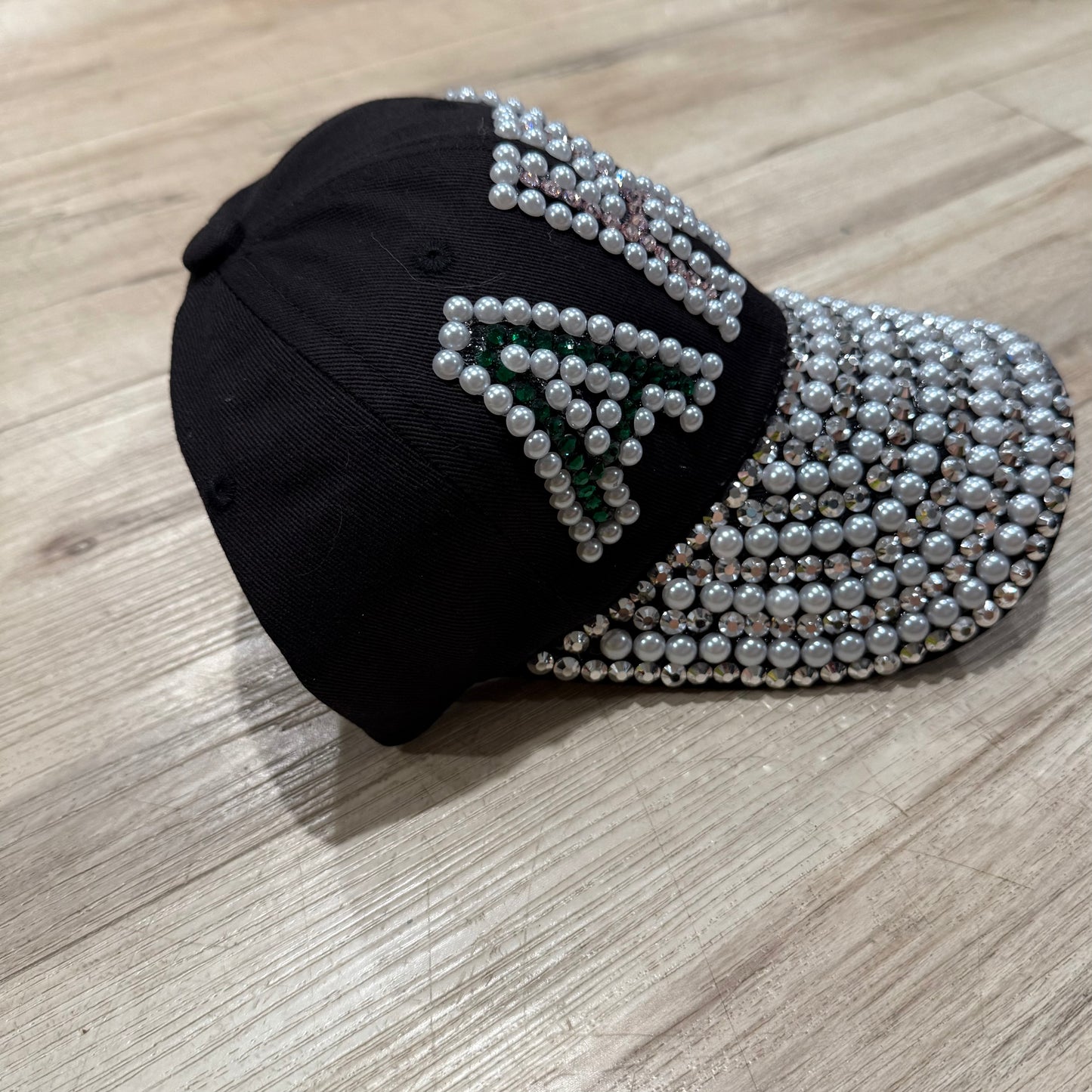 Sorority Bling Cap - White/Pink/Green