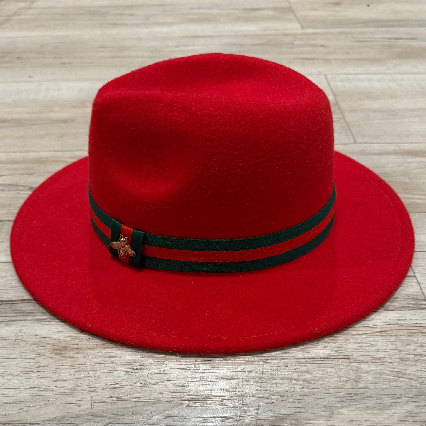 Fedora Hat - Red/Green Accent Band