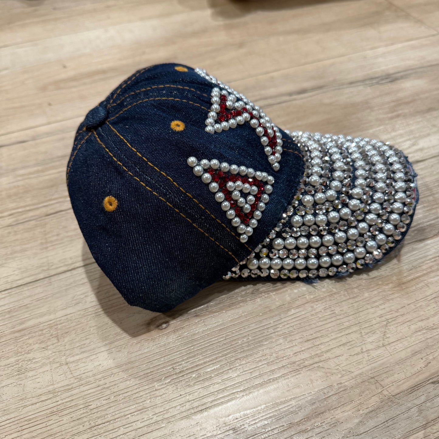 Sorority Bling Cap - Red/White