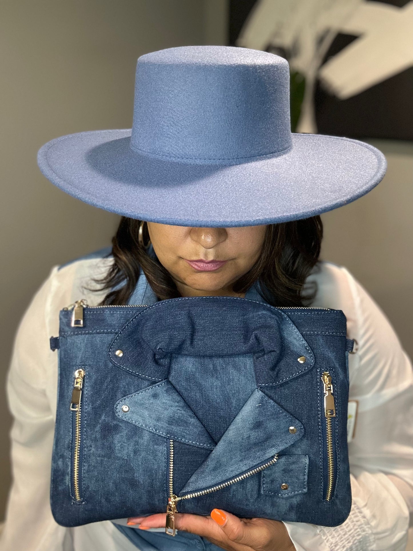 Blue Brim Hat