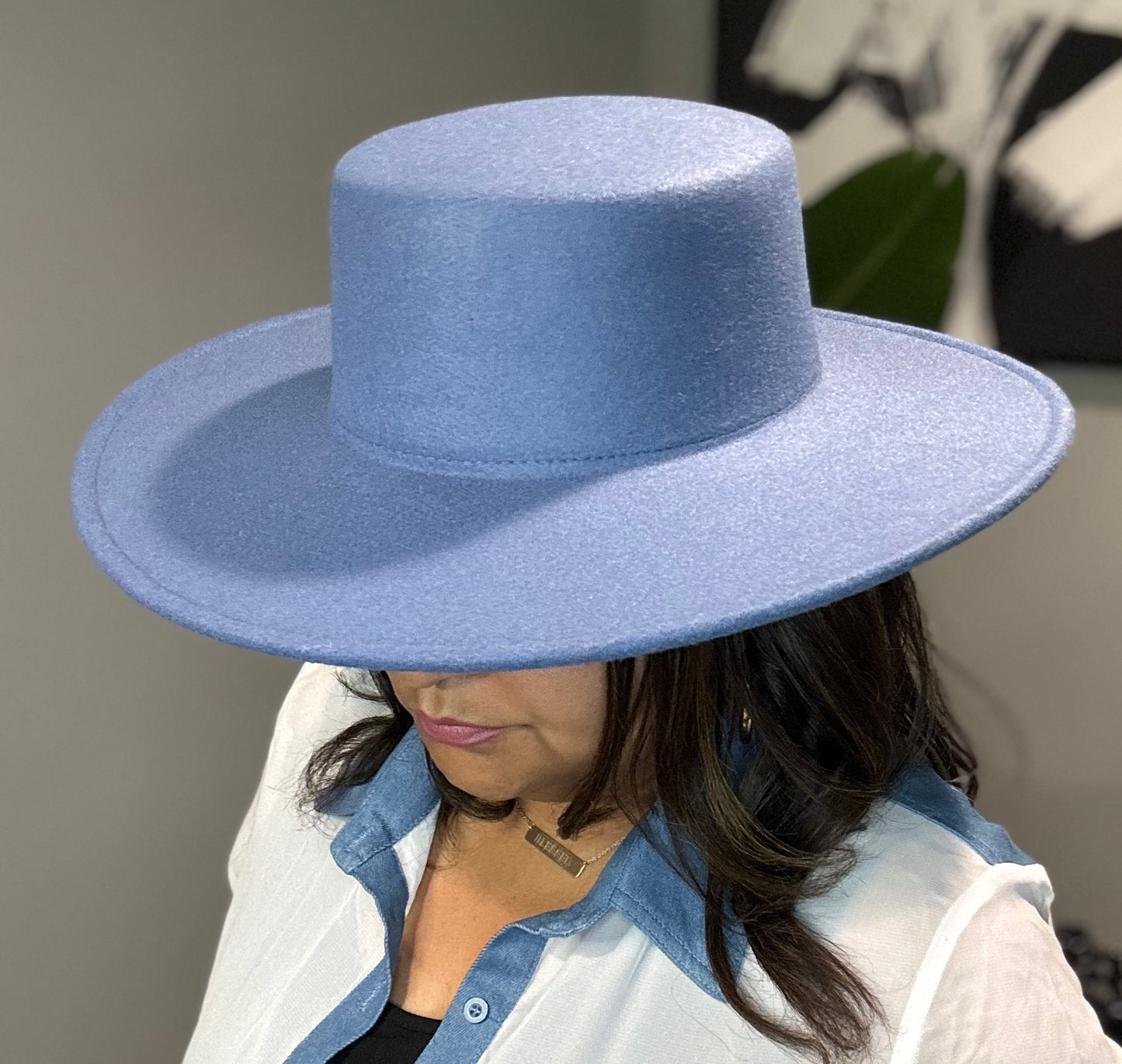 Blue Brim Hat
