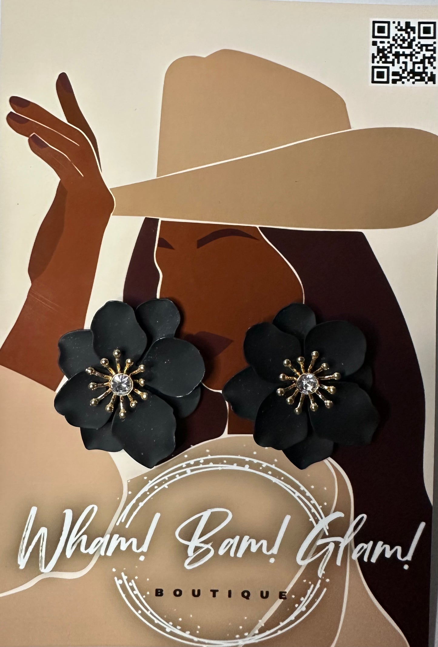 Black Petal Earrings