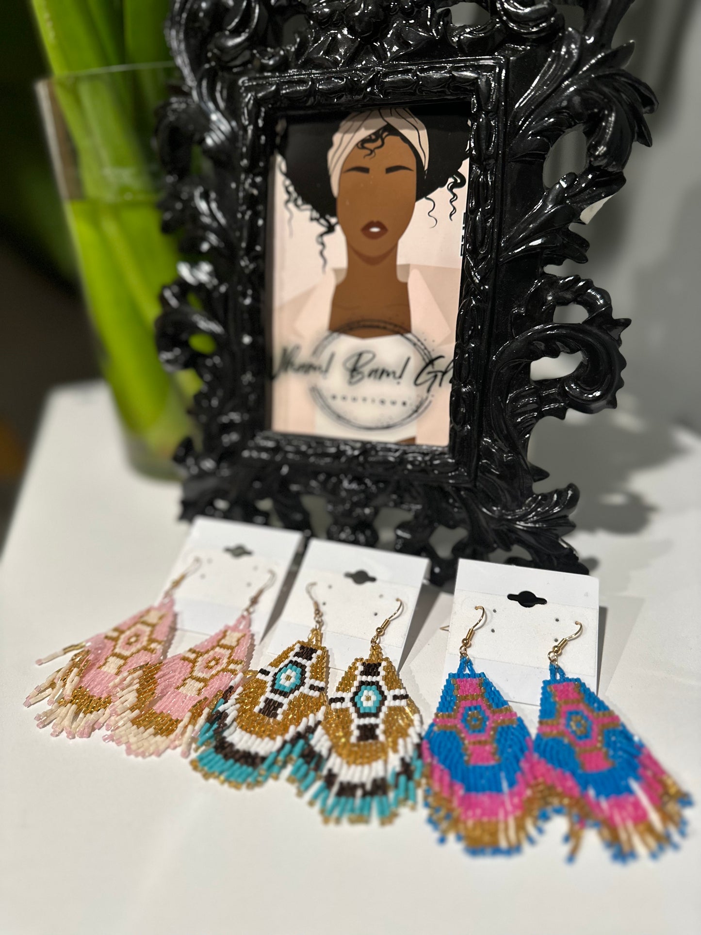 Gold Tribal Earrings