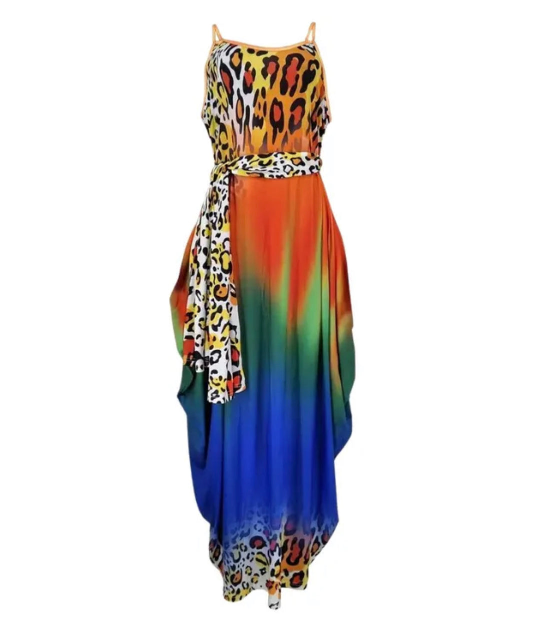 Orange Leopard Ombré Dress