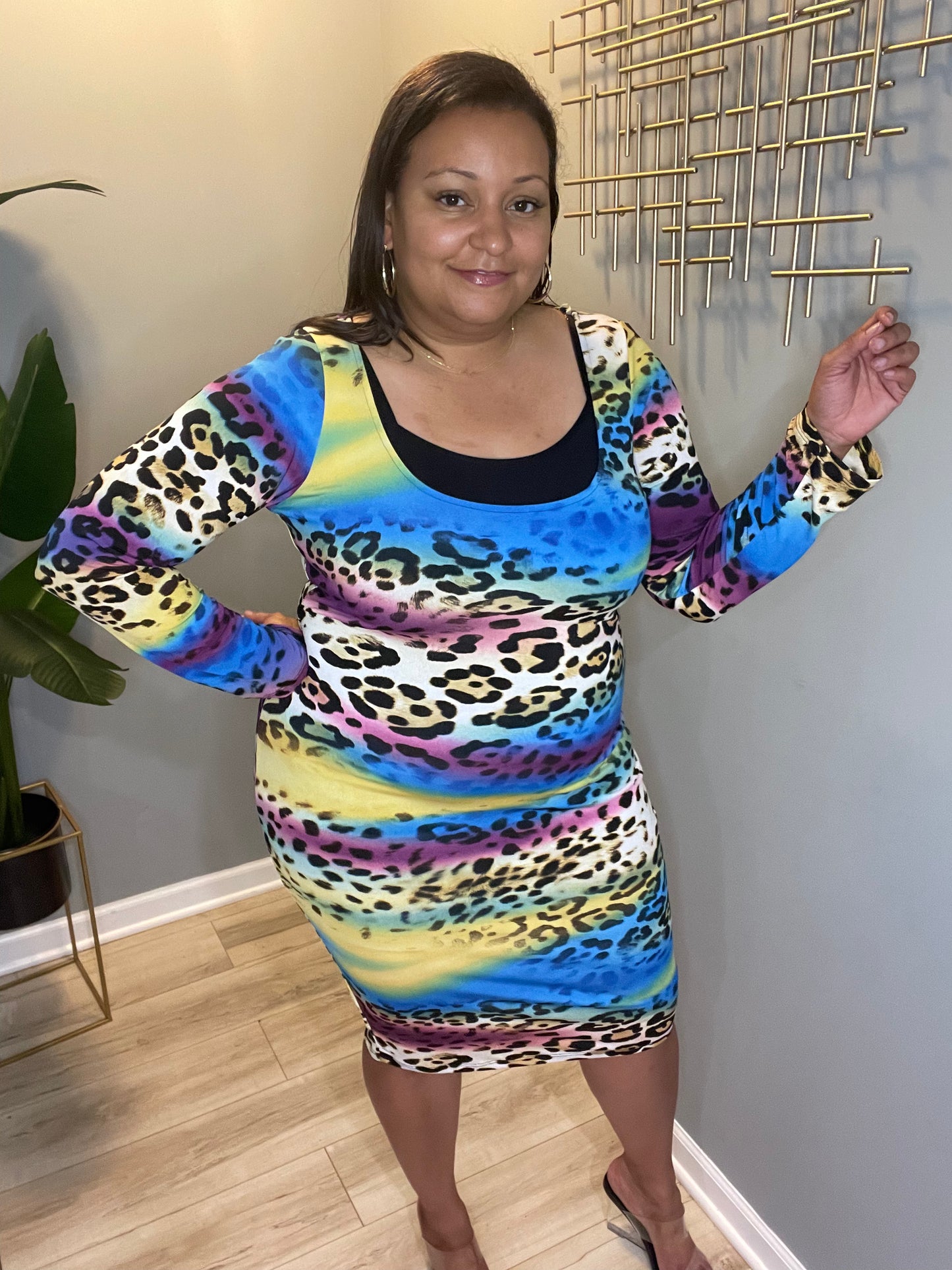 Colorful Leopard Dress