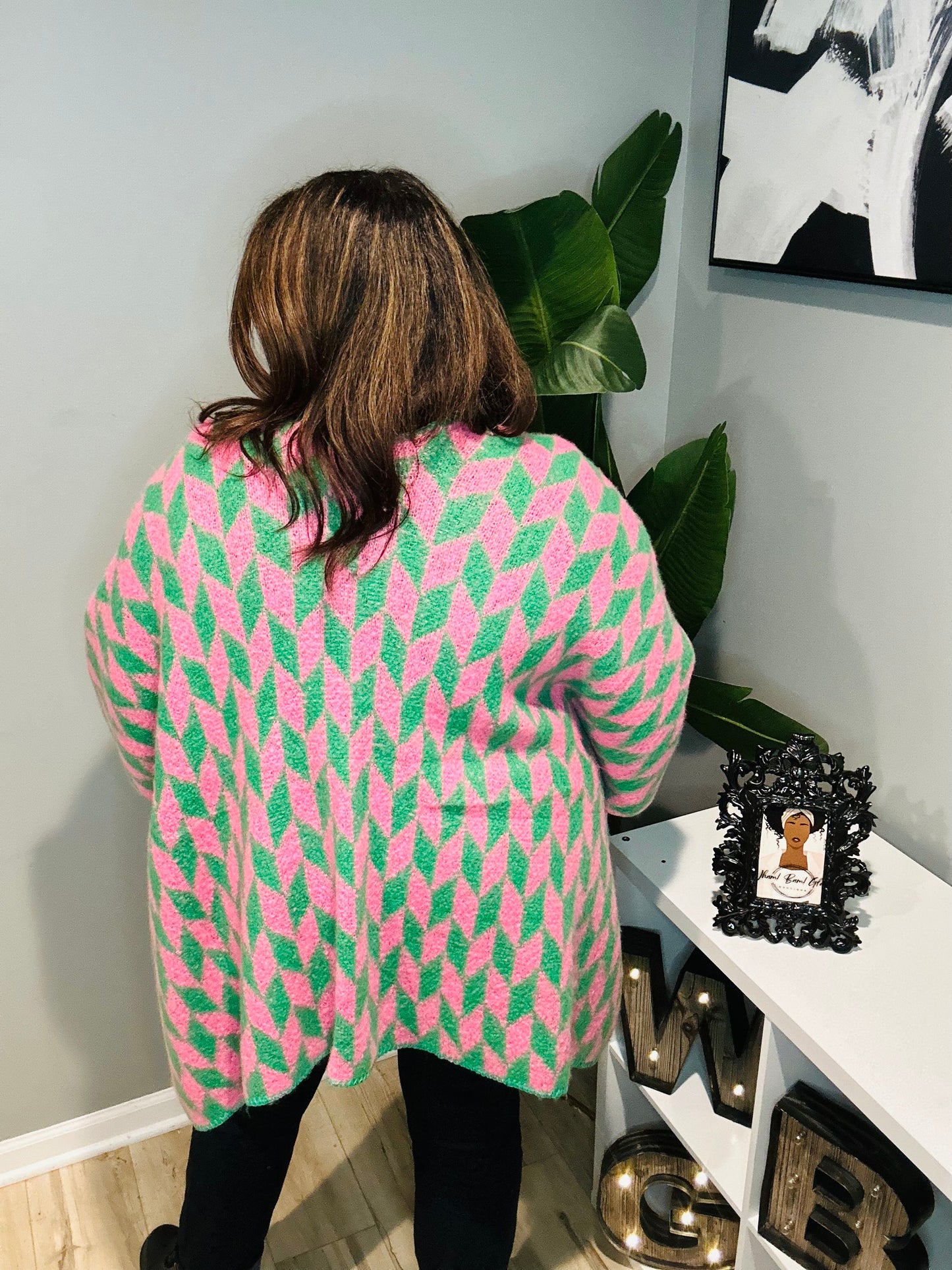 Pink and Green Kimono