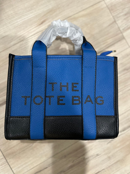 Blue and Back Tote Bag