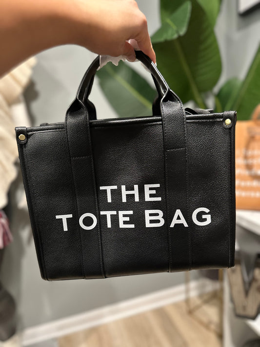 Black Mid-Size Tote Bag