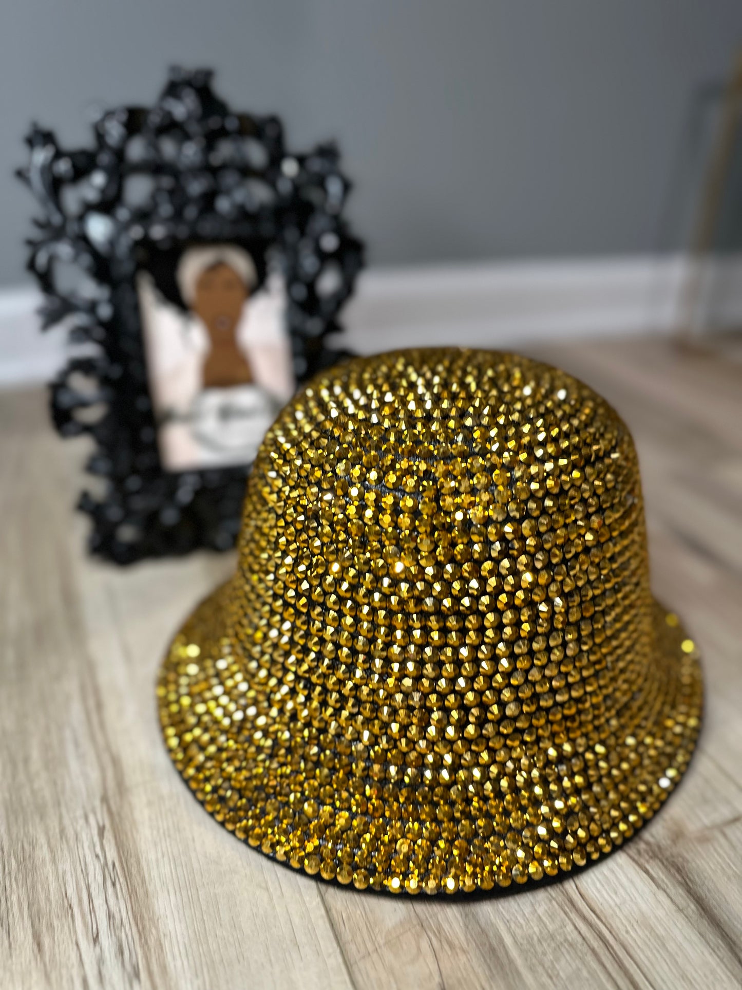 Gold Bling Bucket Hat