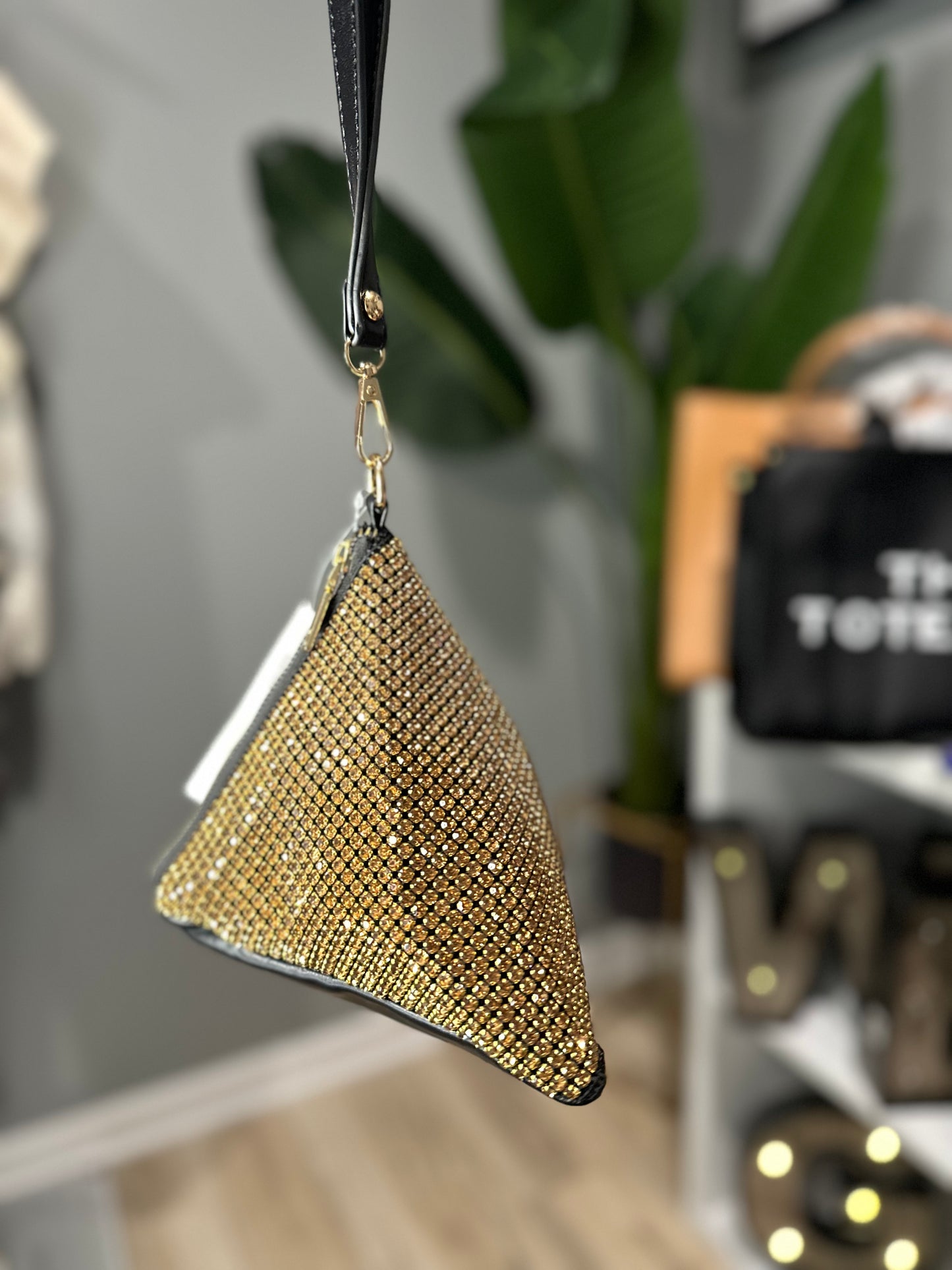Gold Bling Wristlet