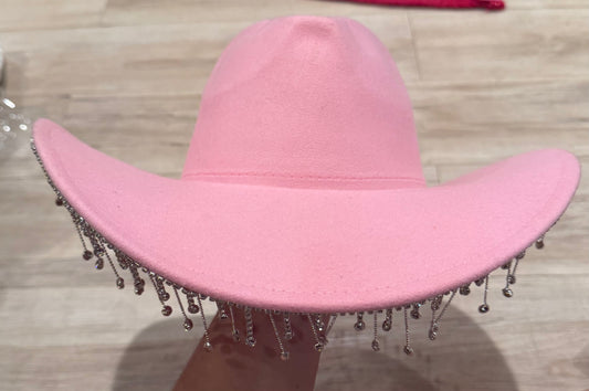 Fedora Hat - Renaissance Pink Bling