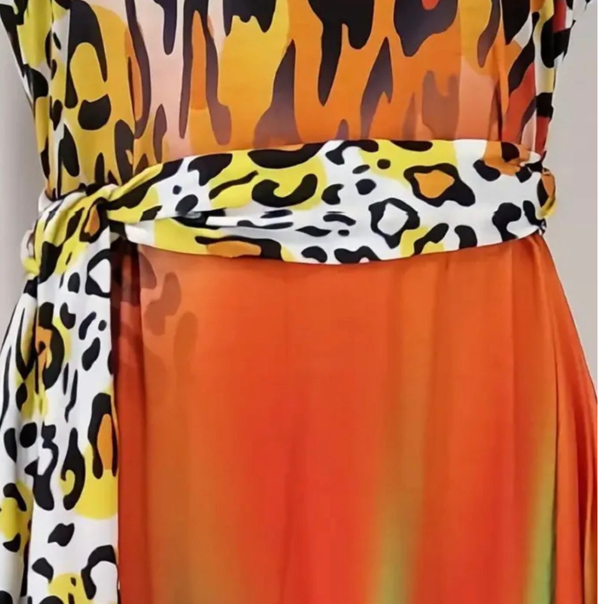 Orange Leopard Ombré Dress