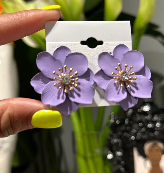 Lavender Flower Earrings